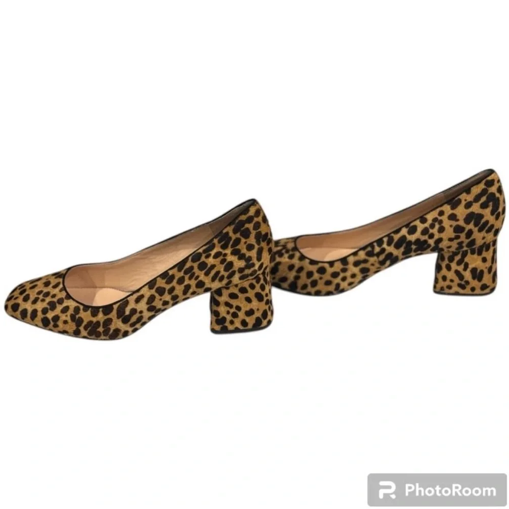 JCrew leopard print heels 10.5 ladies - Picture 7 of 8